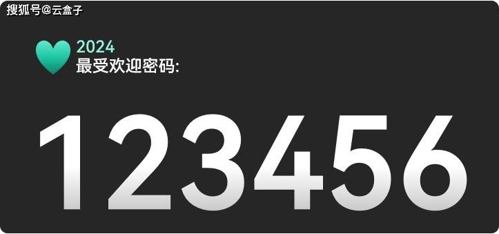 2024最糟糕密碼：123456排第一