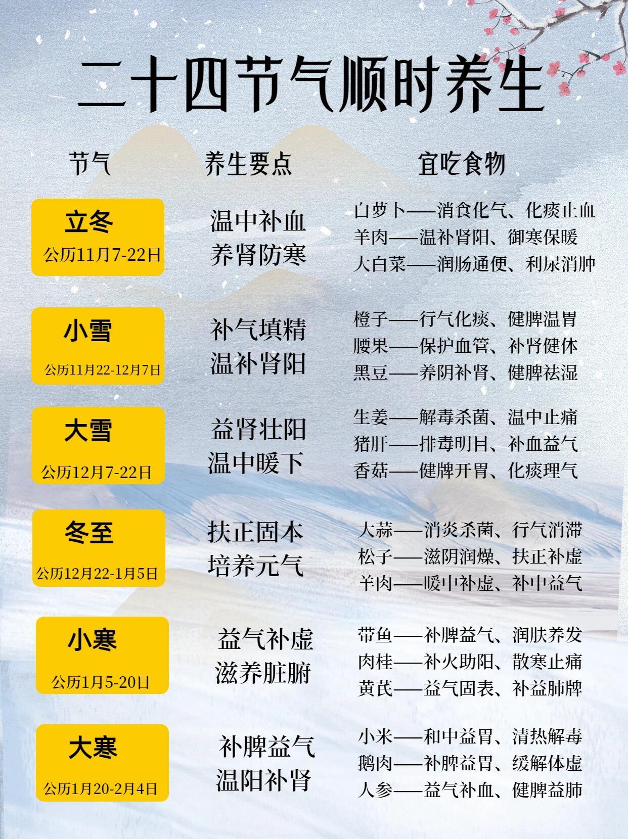 不同季节养生要点概览