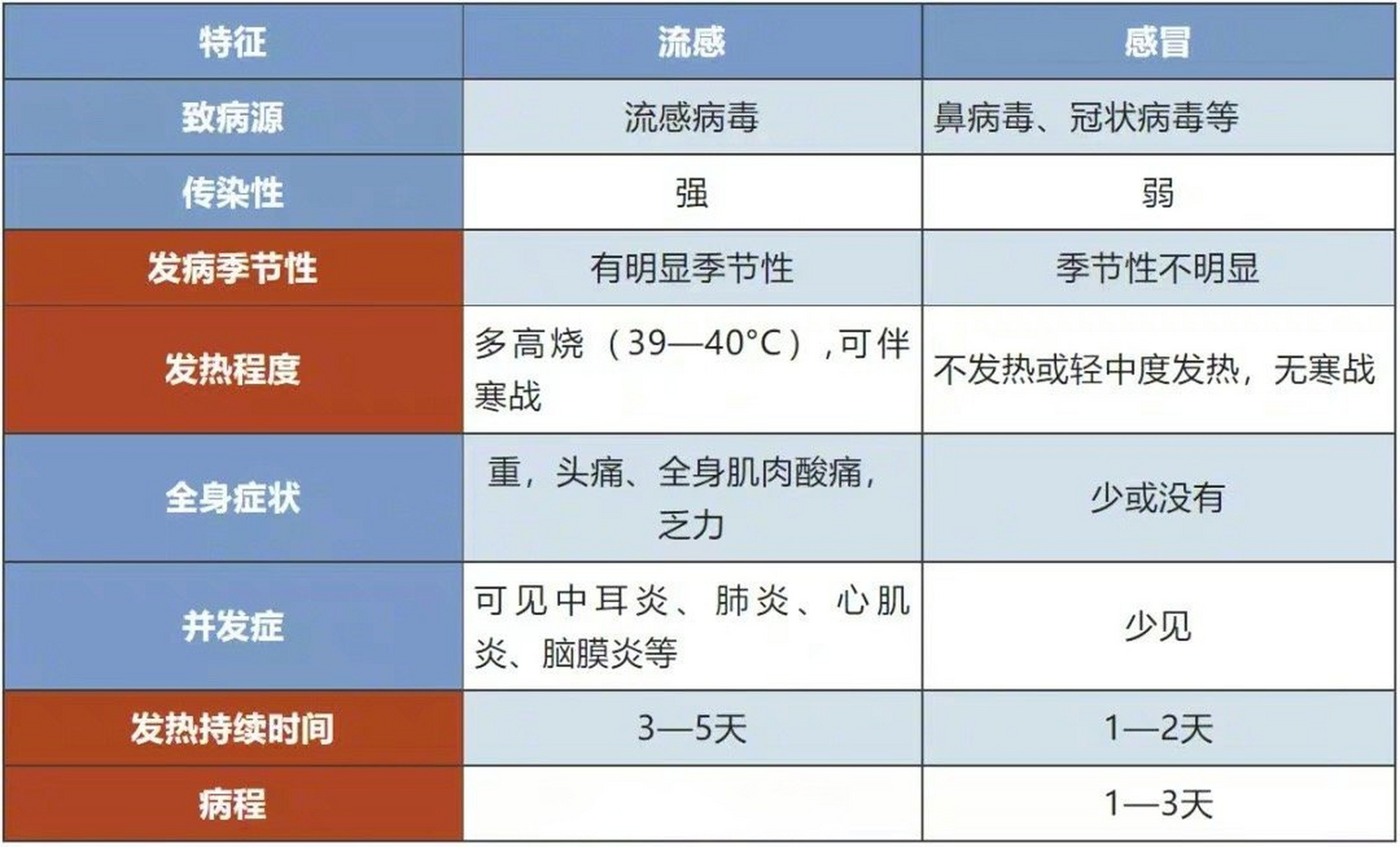 甲流與普通感冒，核心差異解析