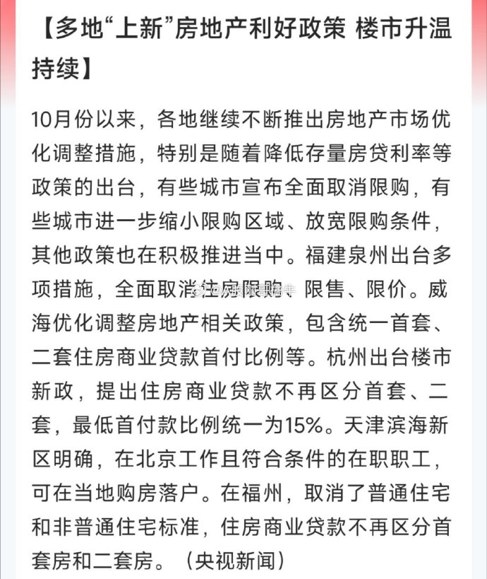 多地新政助力樓市復(fù)蘇,，重塑市場信心，推動可持續(xù)發(fā)展